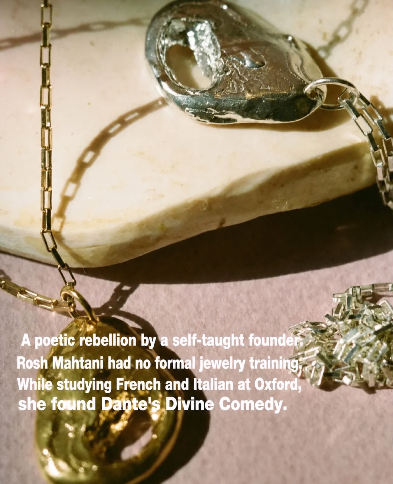 Alighieri jewelry and Dante-inspired founder note
