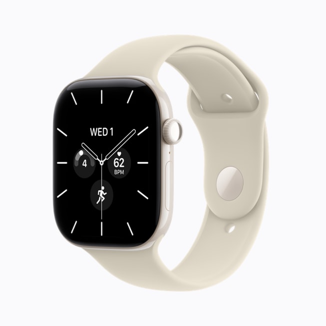 Apple Watch Series 12 in Pearl White ceramic shown on the wrist