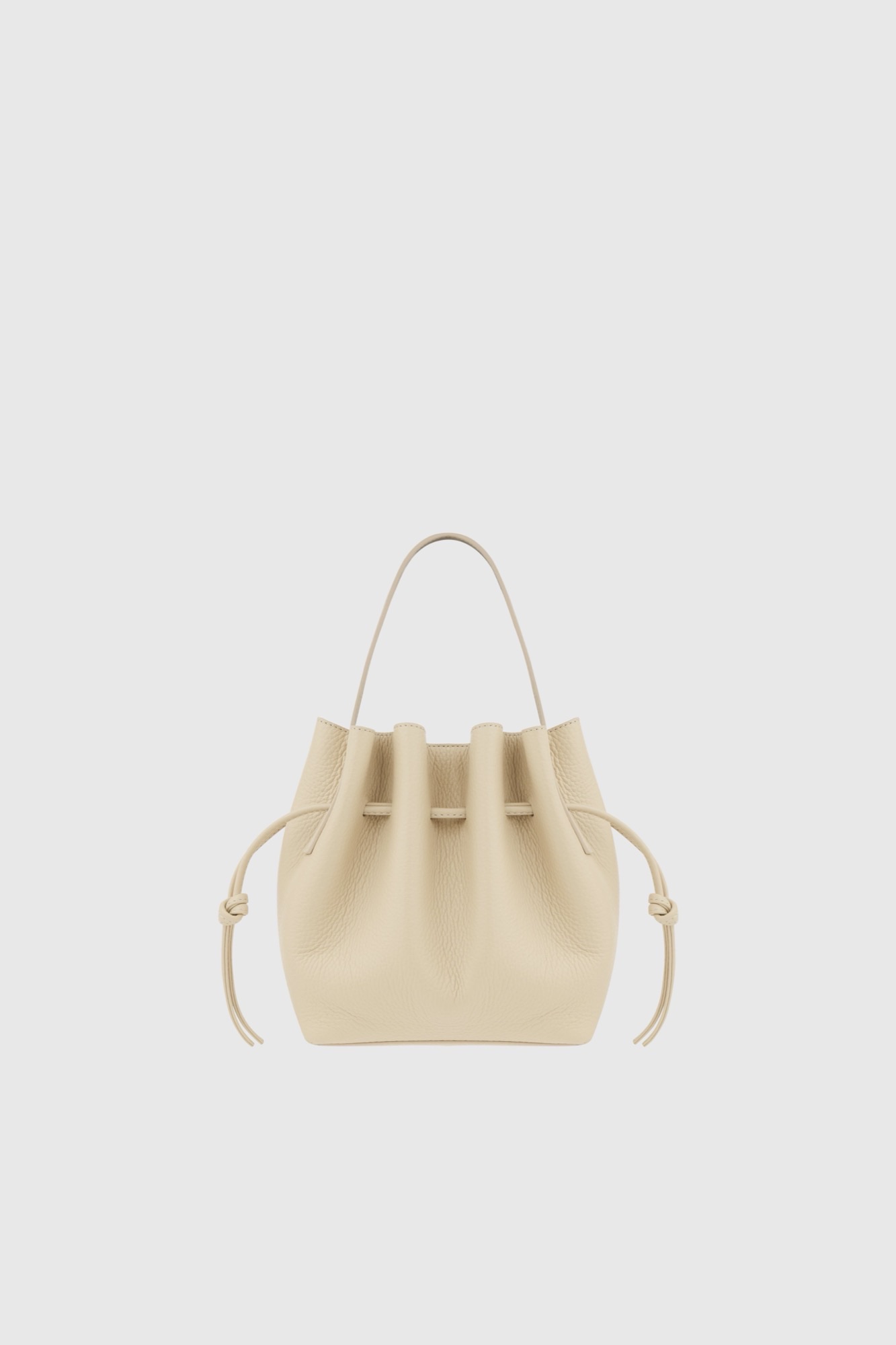 Yuzefi sculptural leather bag with a rounded graphic silhouette