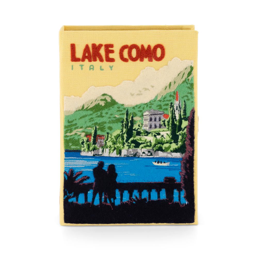 Olympia Le-Tan embroidered book clutch with a literary cover design
