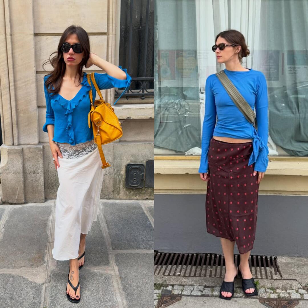Grey-blue tailoring creating a quiet, polished silhouette