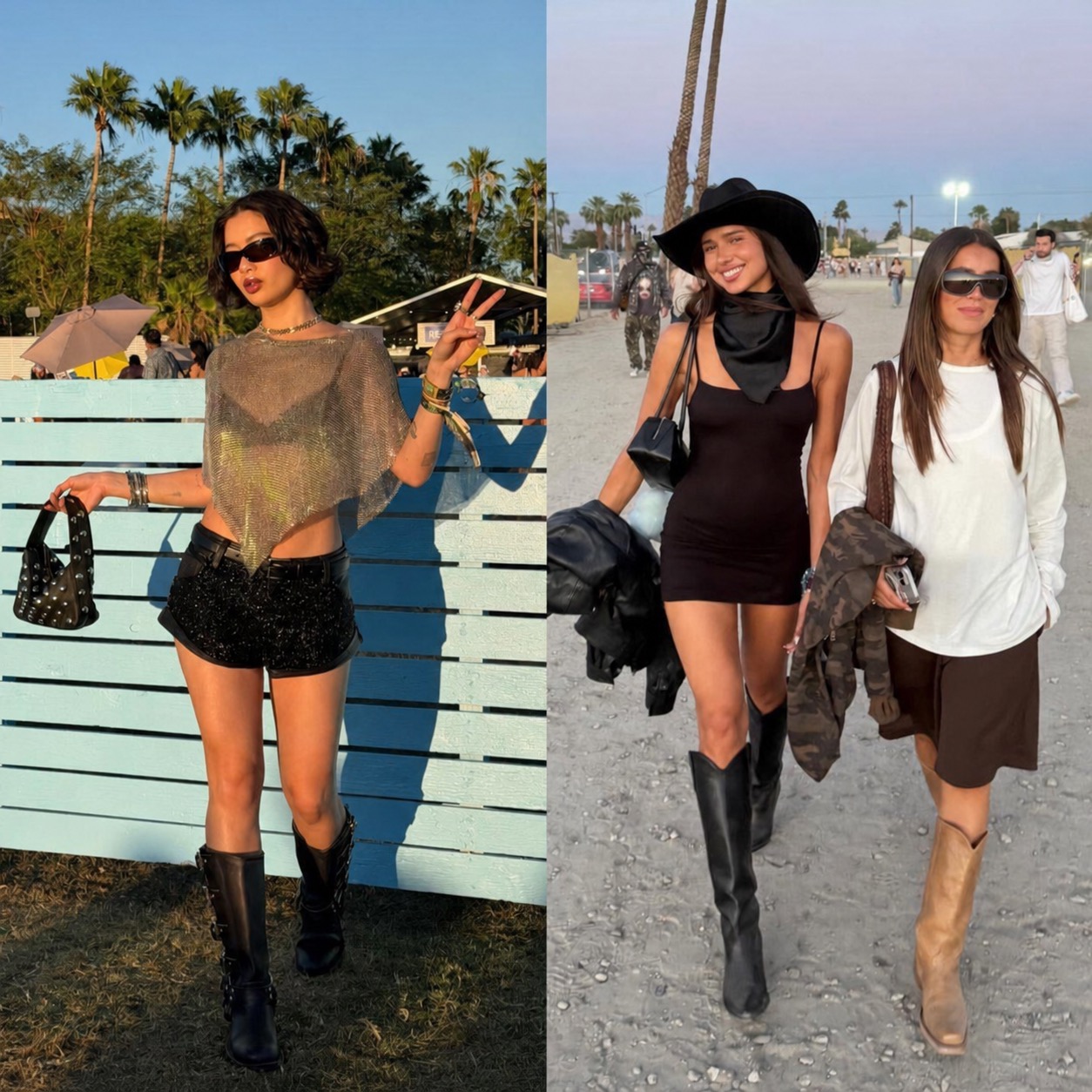 Boho music festival outfit with practical summer styling