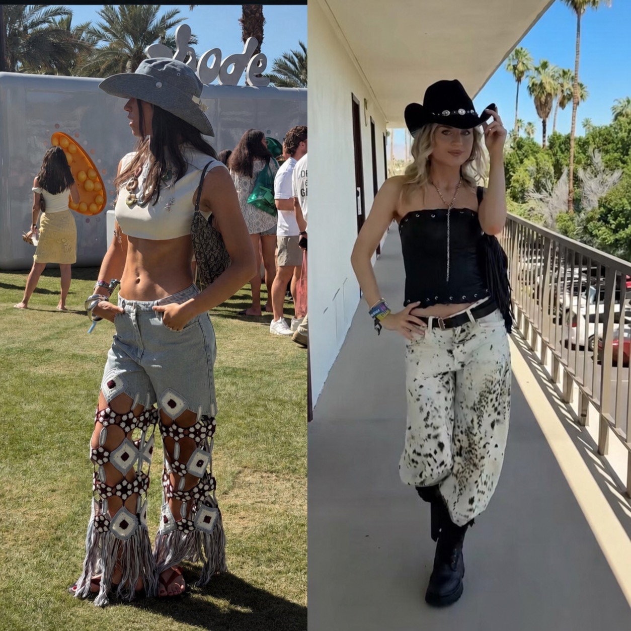 Festival outfit with sheer layers and desert styling energy