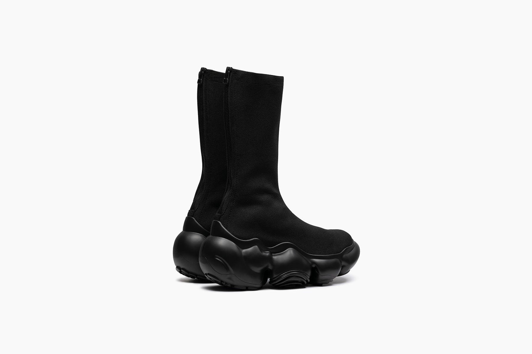grounds black Moopie Knit Boot with a sculptural bubble sole