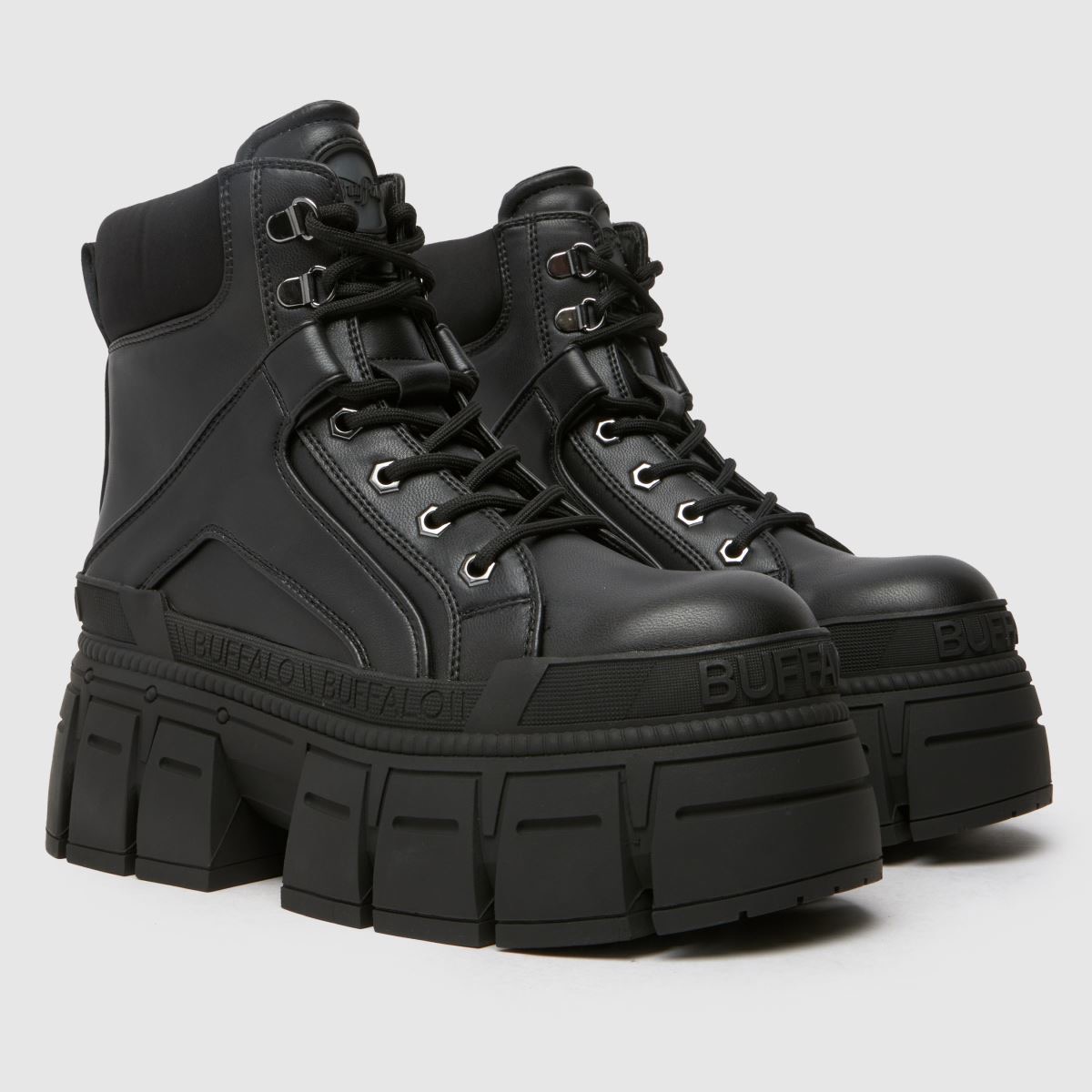 Buffalo London black Gospher Hike Hi platform boot