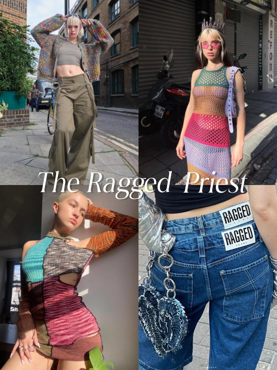 The Ragged Priest knitwear, denim and grunge styling details