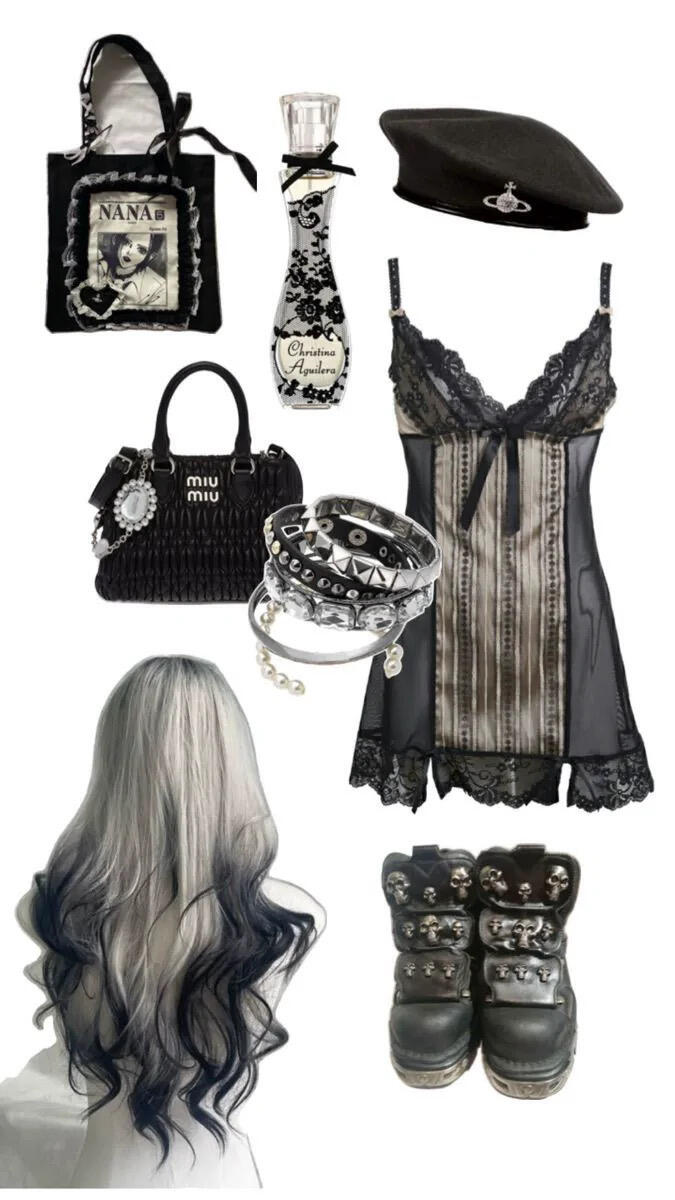 Navy camisole and low-rise denim shorts with silver accessories