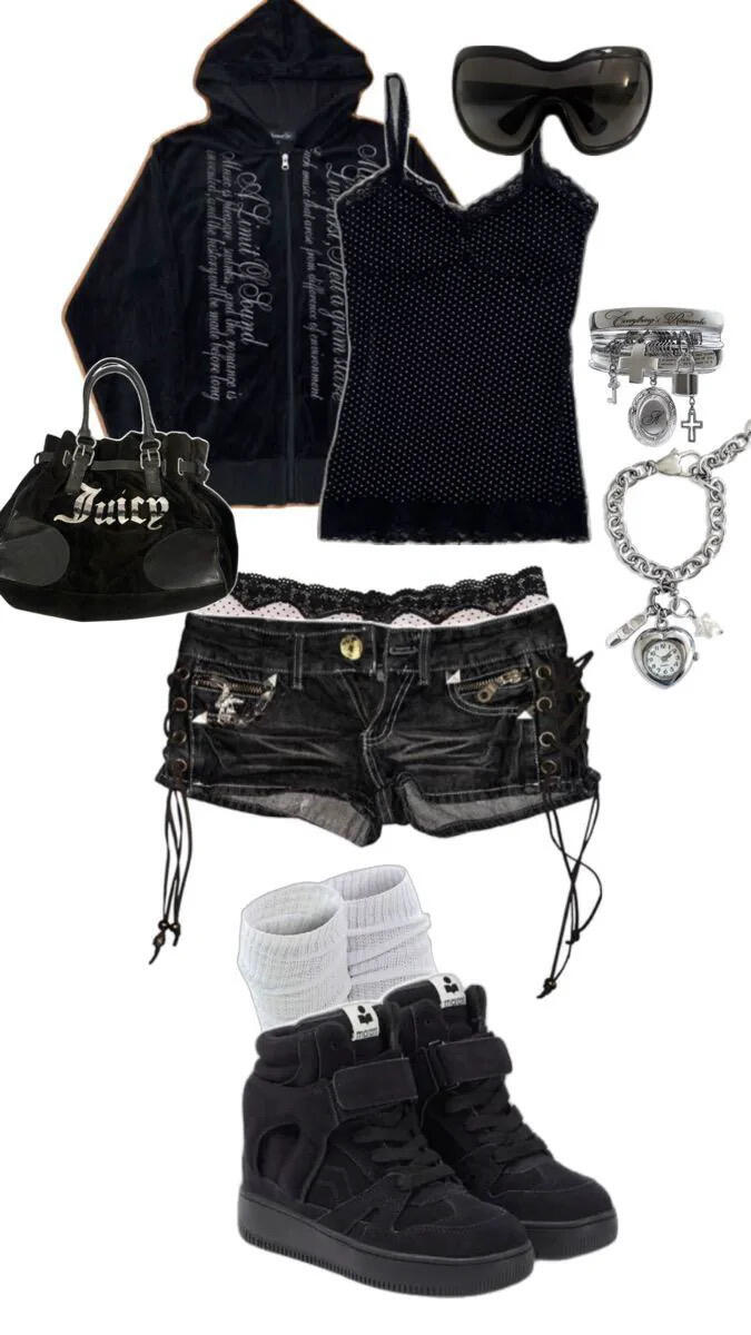 Worn-in sneakers and restrained accessories for a retro soft-punk look