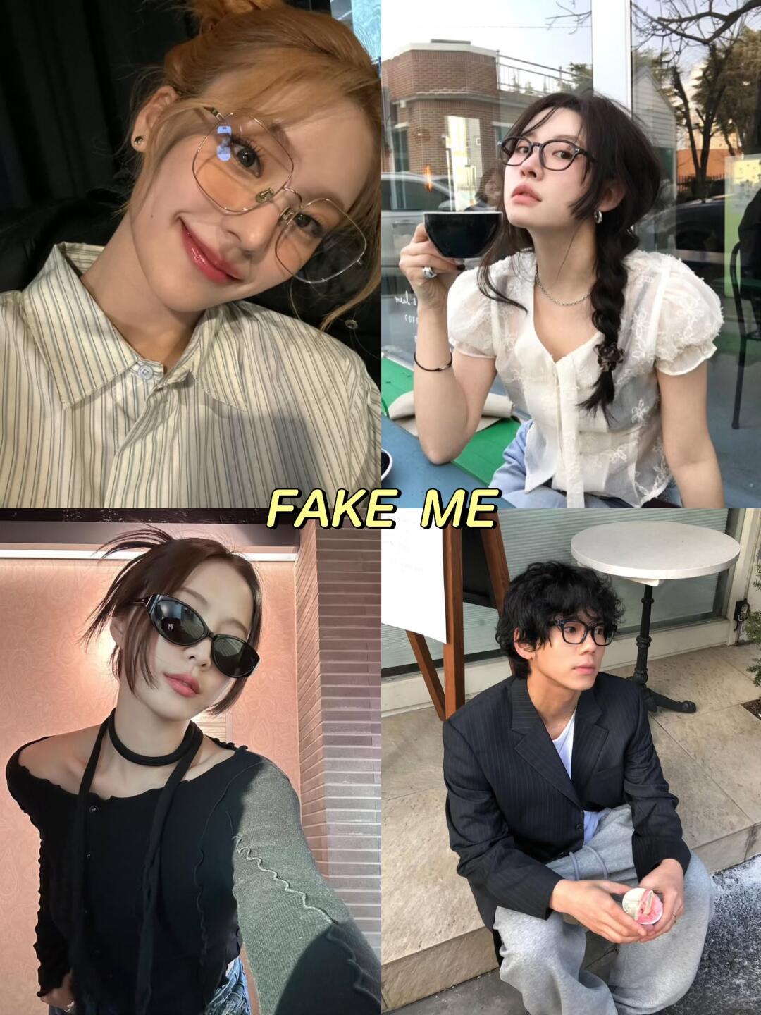FAKEME glasses and sunglasses styled in four polished everyday looks