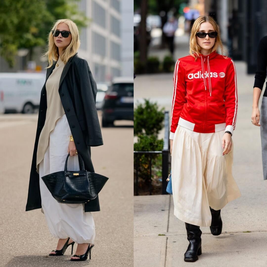 Sheer and satin textures in a modern balletcore combination