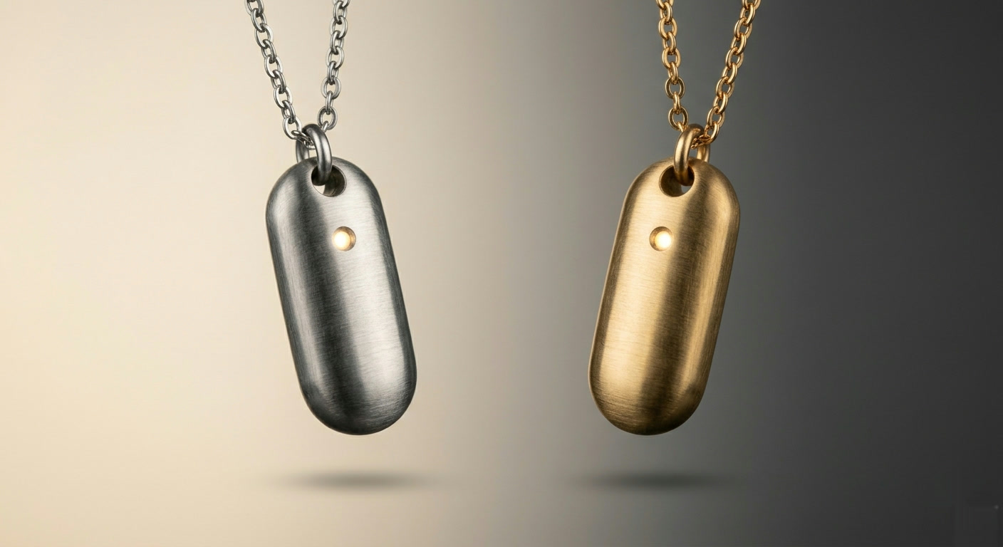 Anticipy AI pendant in silver and gold