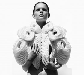 Iris van Herpen Crystallization 3D-printed garment inspired by shell structures
