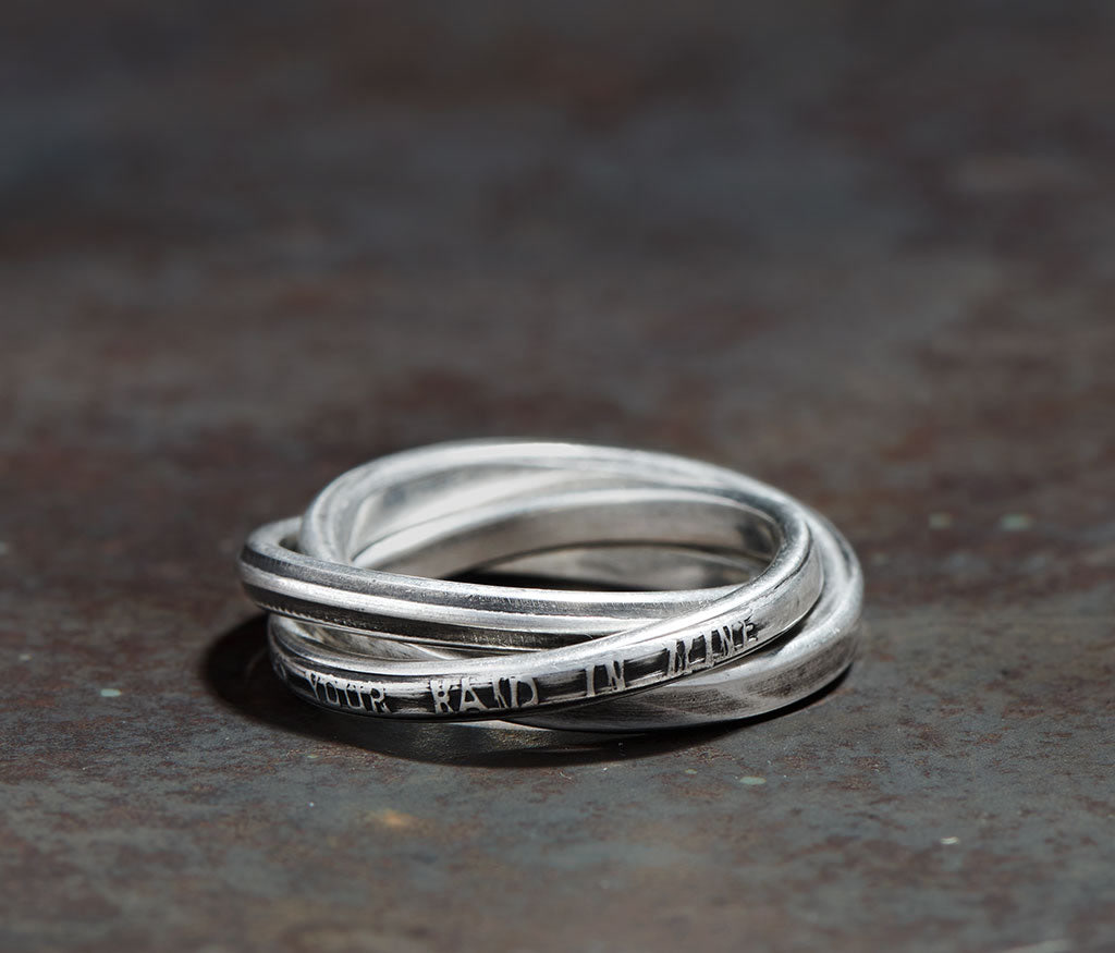 WERKSTATT:MÜNCHEN silver Ring Forever with a hand-finished surface