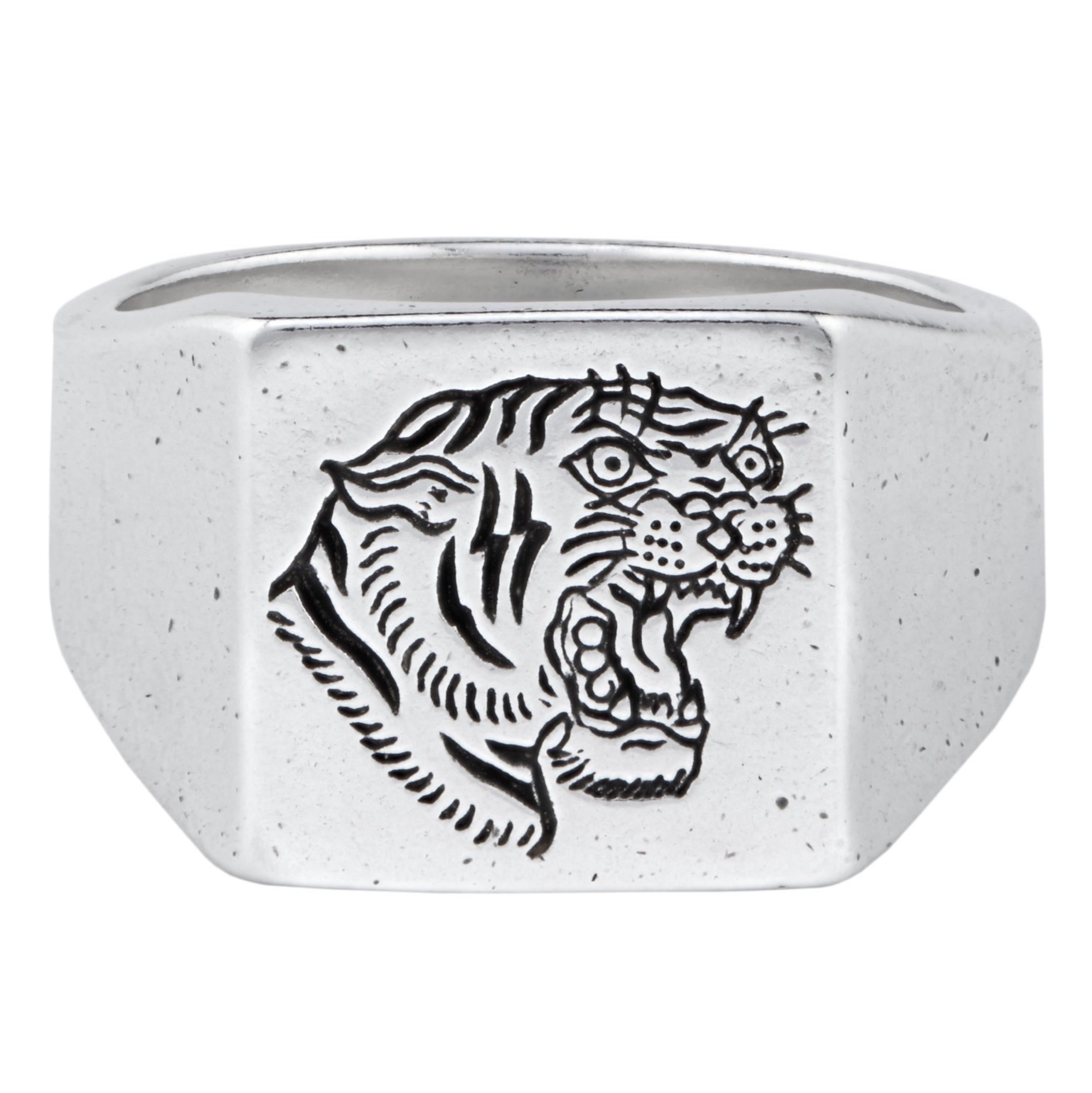 LHN Jewelry tiger signet ring in sterling silver