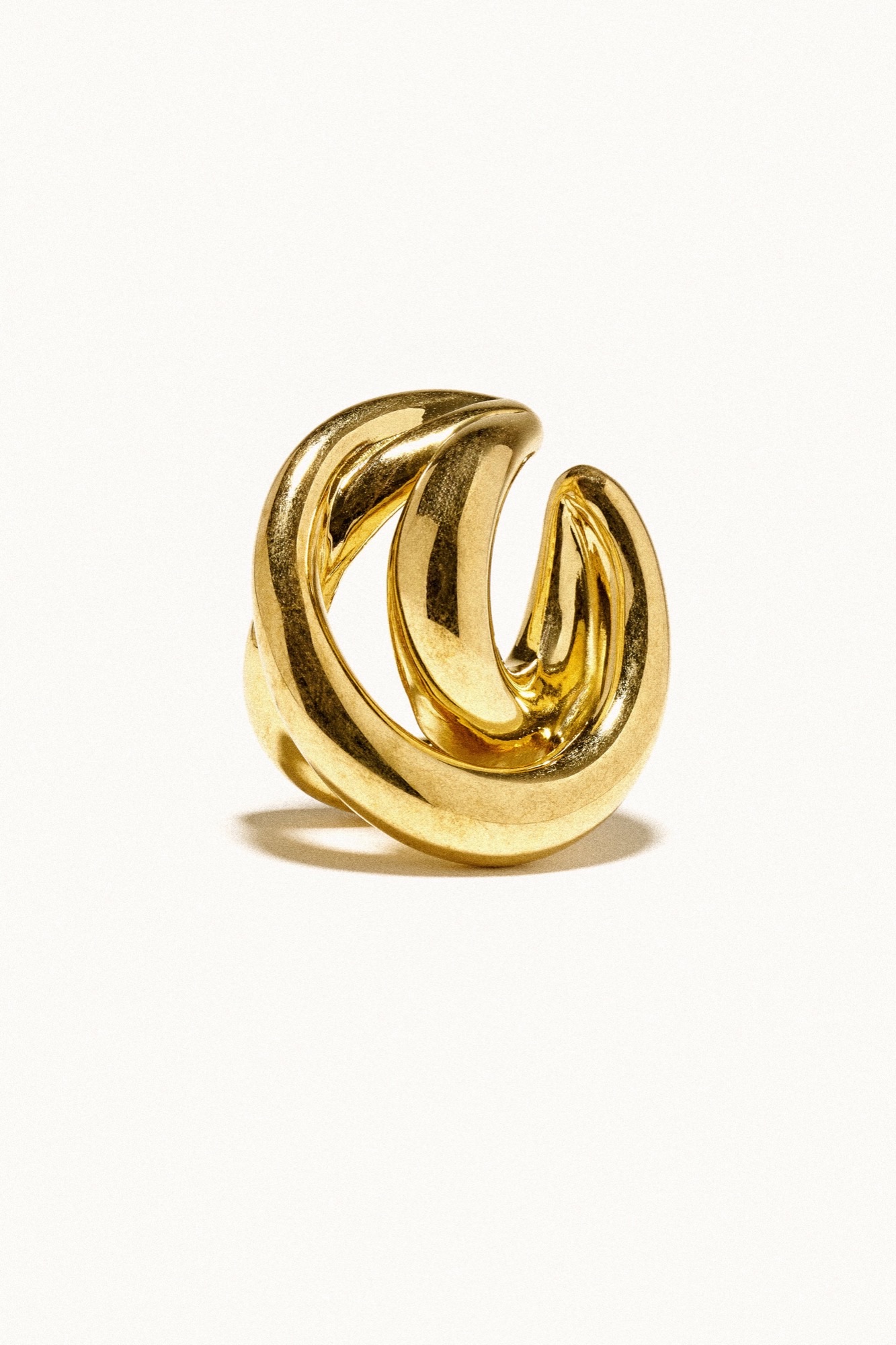 Panconesi sculptural gold ring with interlocking loops