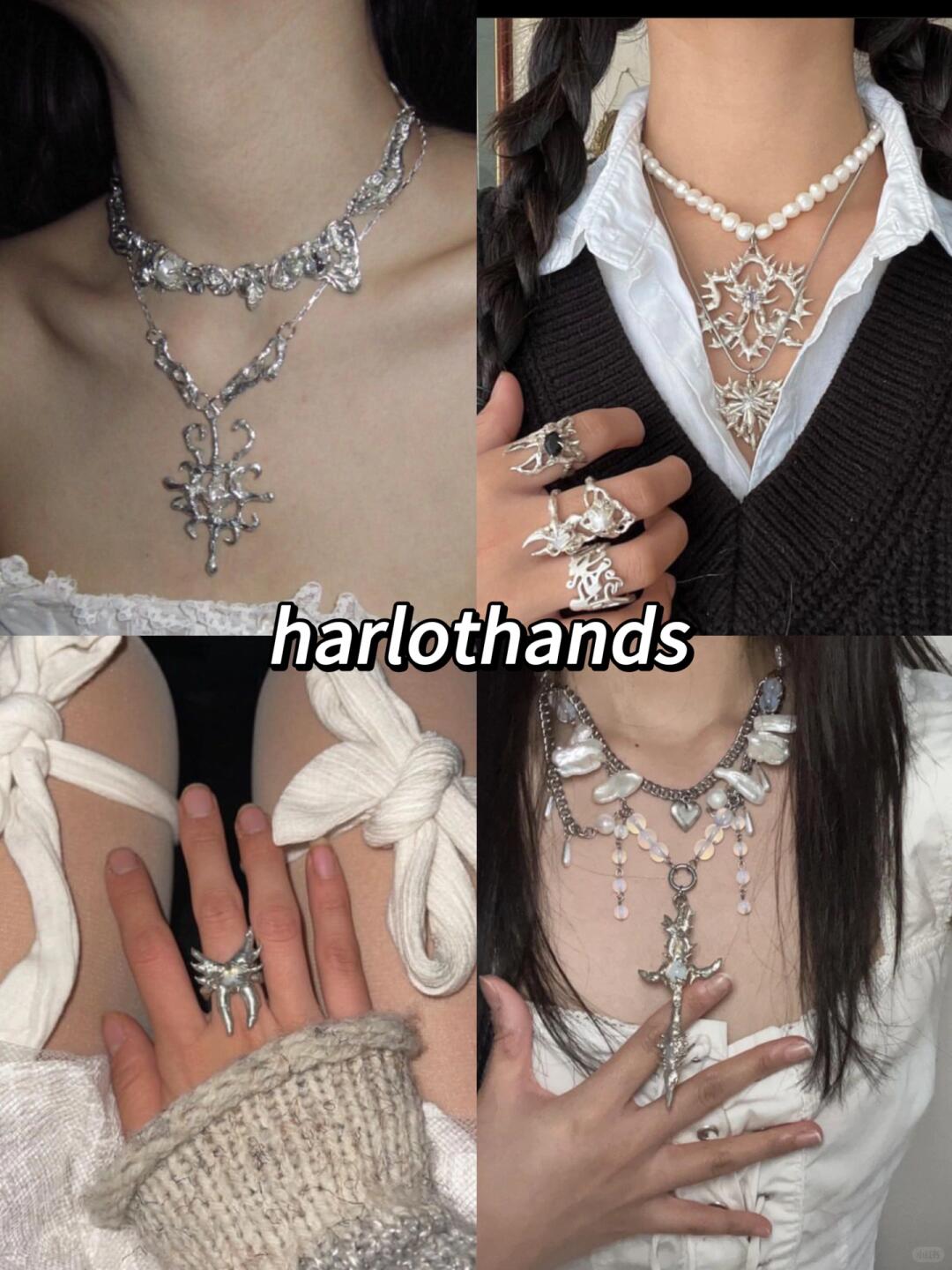 Harlot Hands silver necklaces, rings and sculptural hand jewelry