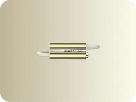 Luffu Link Halo Gold wearable styled as an everyday wrist accessory