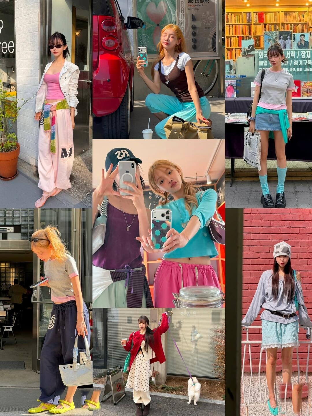 midoricoo colorful Korean outfit idea 001