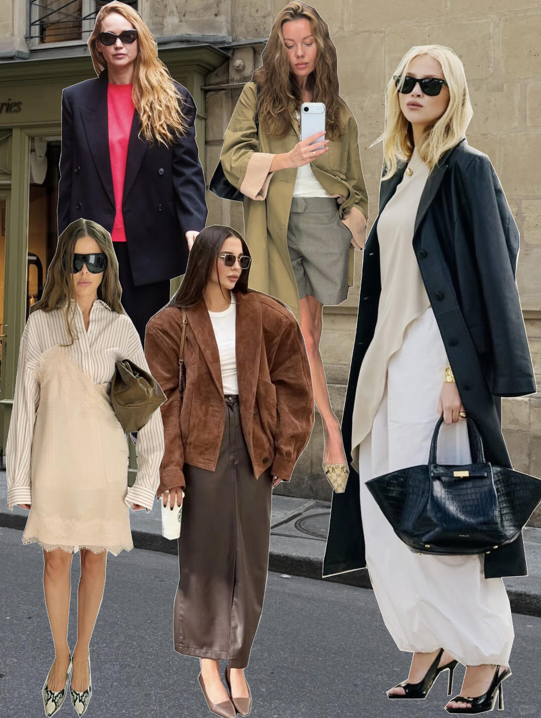 Power-shoulder tailoring with a defined waist
