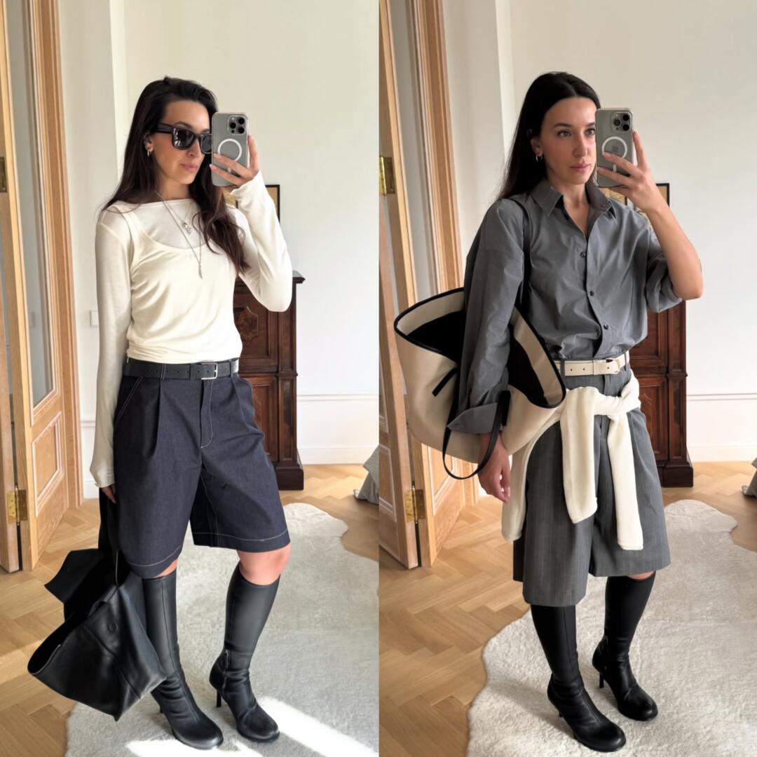 Long coat styled as the main piece of a polished city outfit