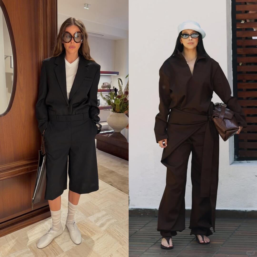 High-waisted trousers grounding an assertive blazer