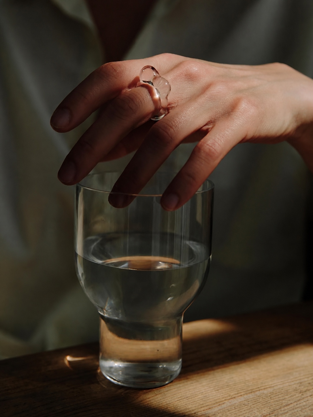 Nathalie Schreckenberg translucent ring in warm light