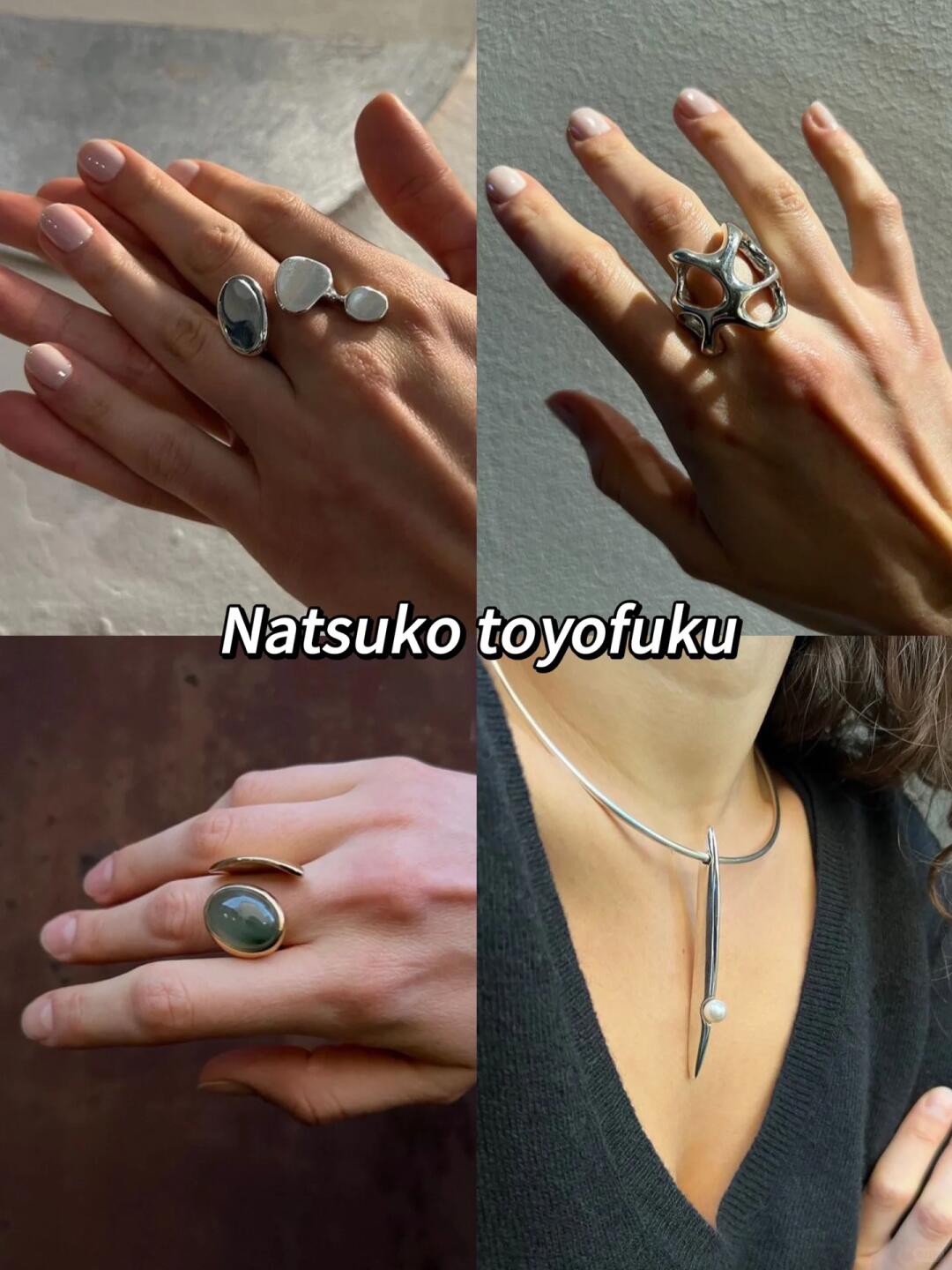 Natsuko Toyofuku sculptural rings and organic silver jewelry