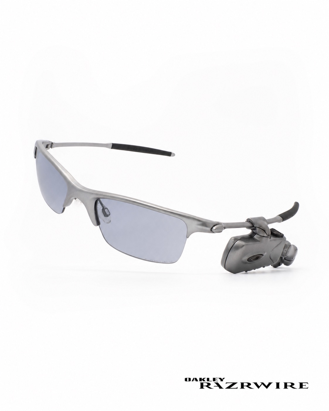 Oakley RazrWire angled product view with the module near the ear