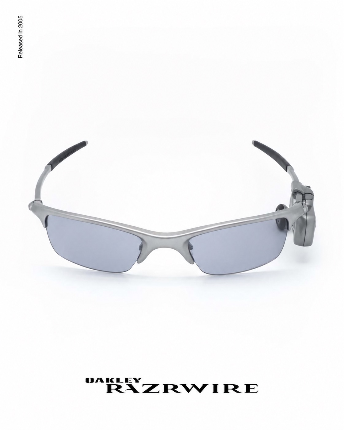 Oakley RazrWire front view with lightly tinted lenses