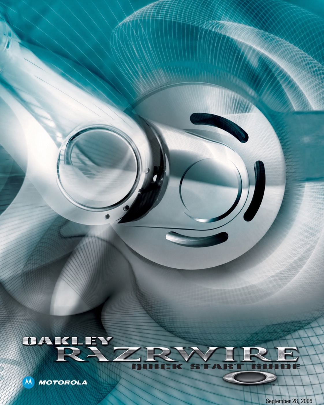 Oakley RazrWire blue Motorola archive graphic