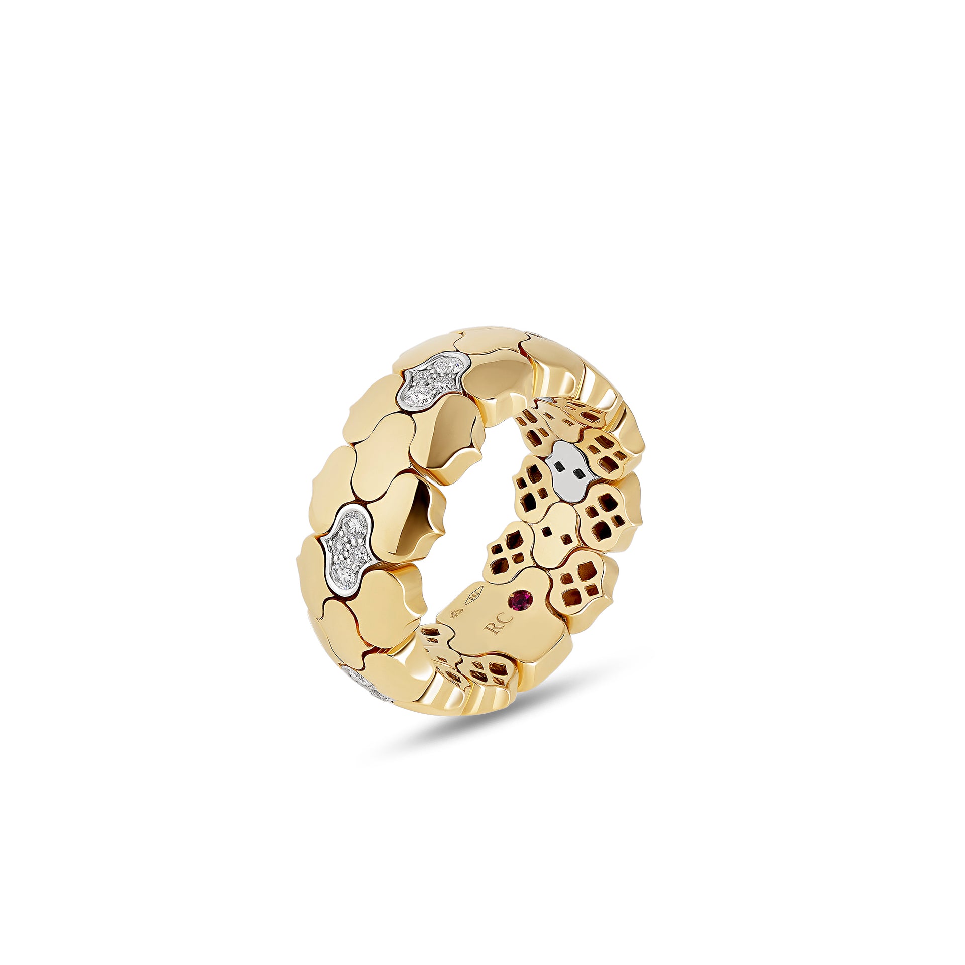 Roberto Coin Cobra ring with diamonds