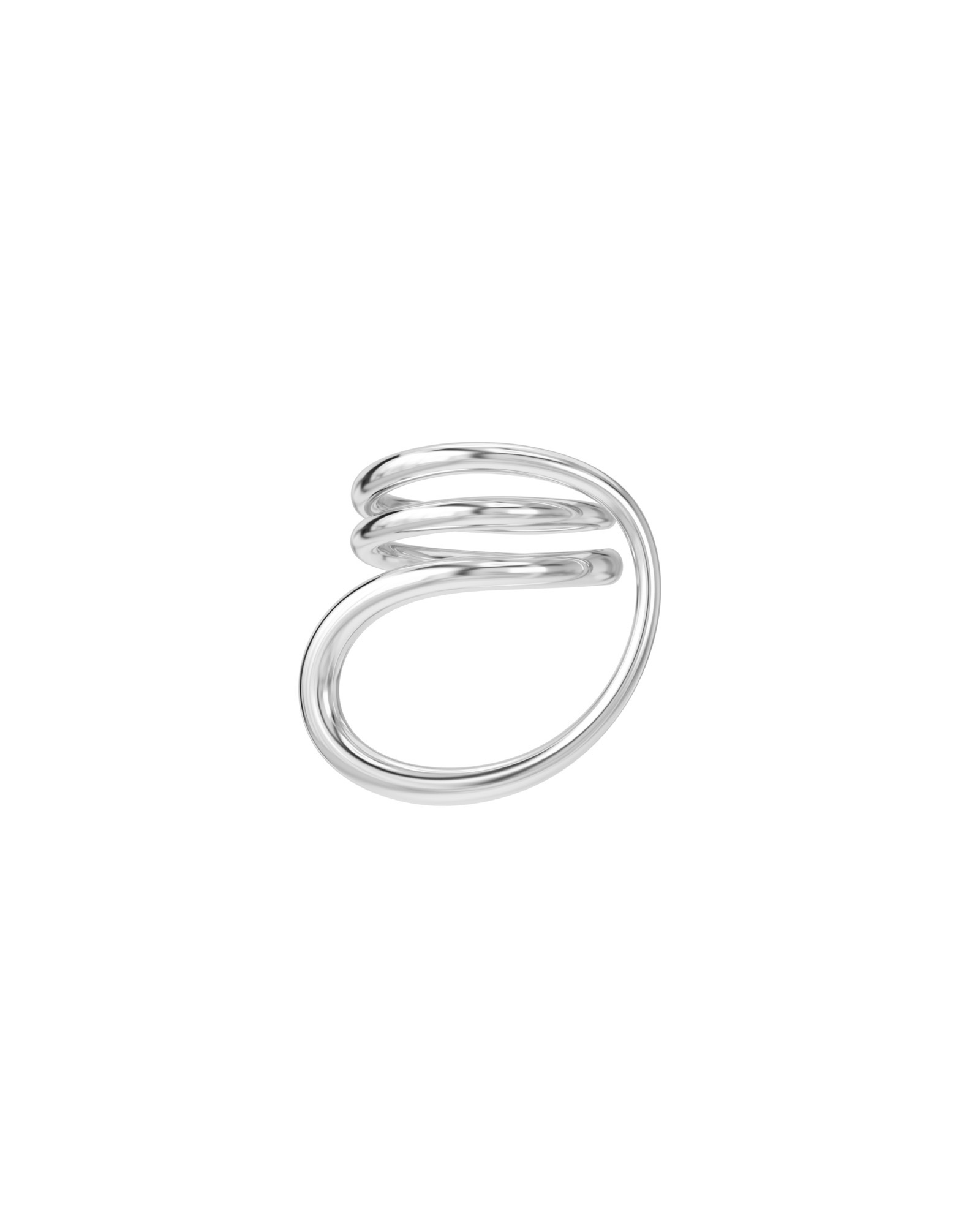 Charlotte Chesnais Round Trip silver ring with a continuous loop