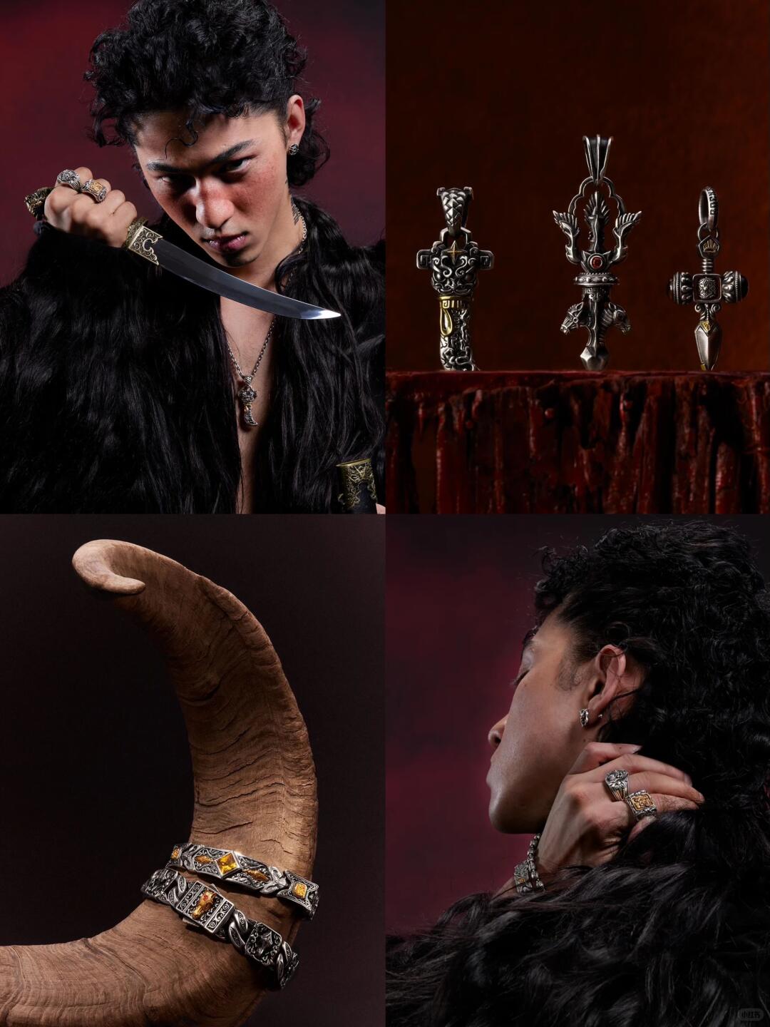 ROCK&RIDE silver jewelry with dramatic western and biker mood references