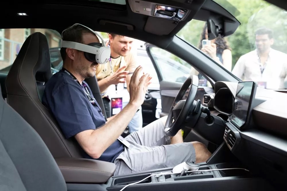 Meta AI glasses and CUPRA Raval interaction concept at IFA 2026
