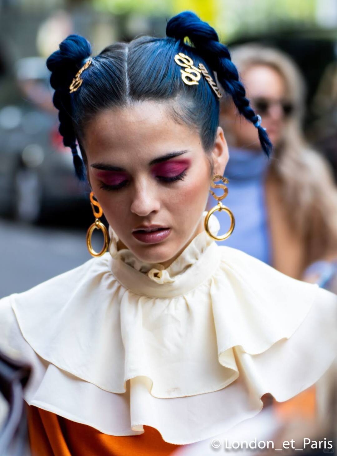 Sita Abellan outfit with layered statement accessories