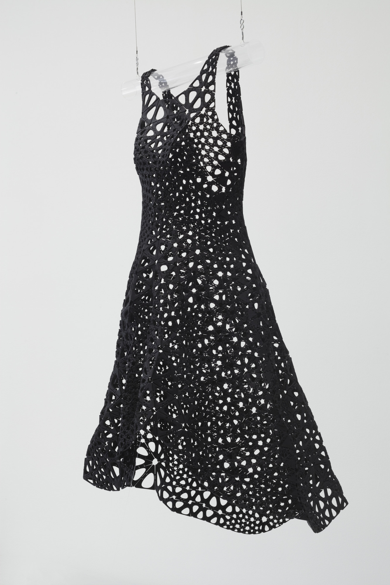 Nervous System's Kinematics Dress made from digitally designed articulated nylon tiles