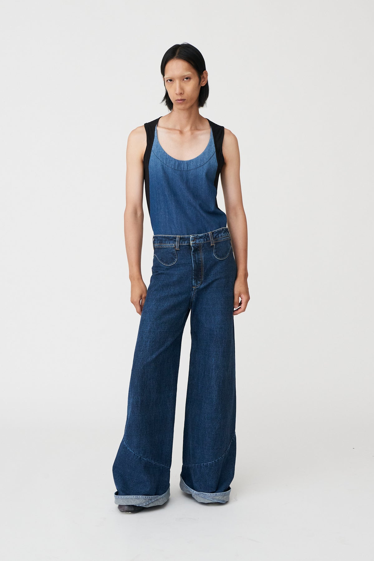 Threeasfour ganeshaPANT reversible denim pants