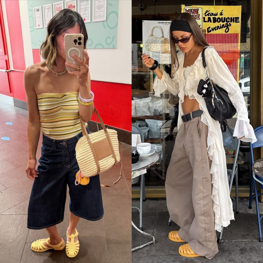 Strappy sandal worn as an everyday styling piece