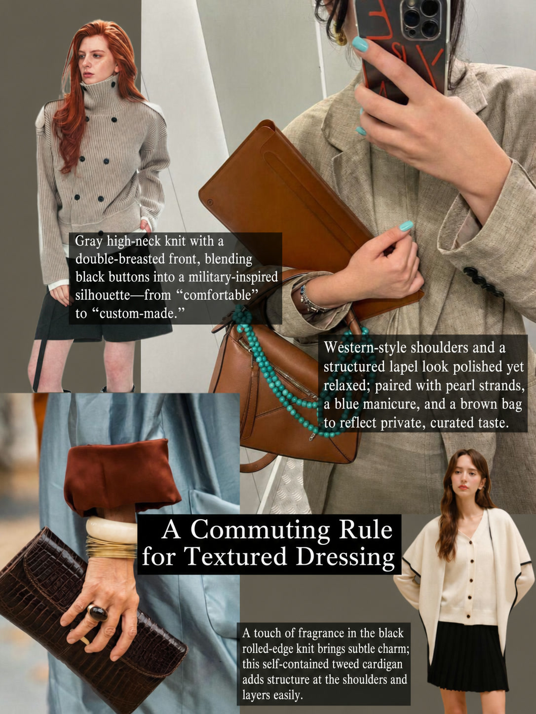 Cardigan outfit idea with a clean neckline, soft volume, and controlled lower half